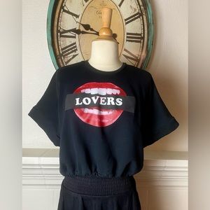 Happiness Black Crop-Top